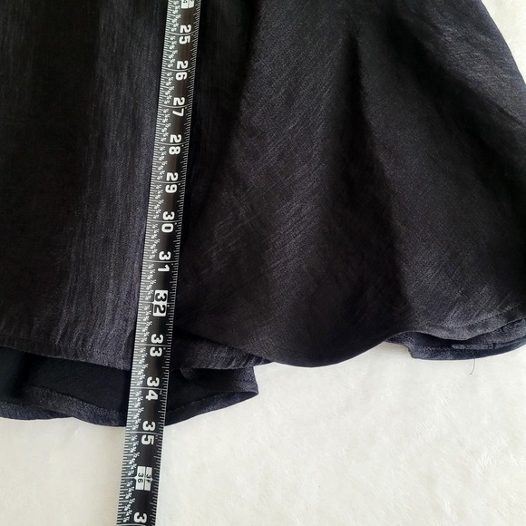 Sz 14 Black Burnout Goth Whimsigoth Whimsical Knee Length Peplum Skirt - Picture 6 of 6